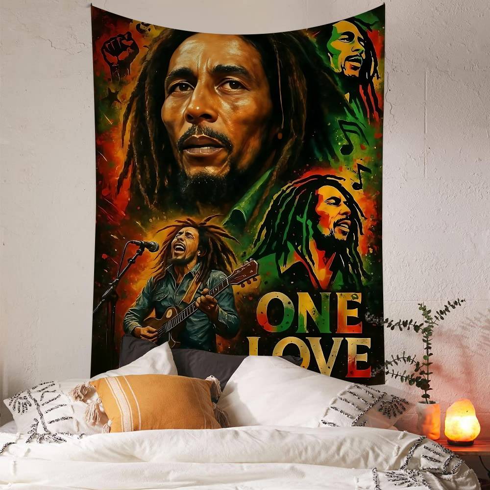 Science Bob - Tapestry Gantung Dinding Jamaican Bob Reggae
