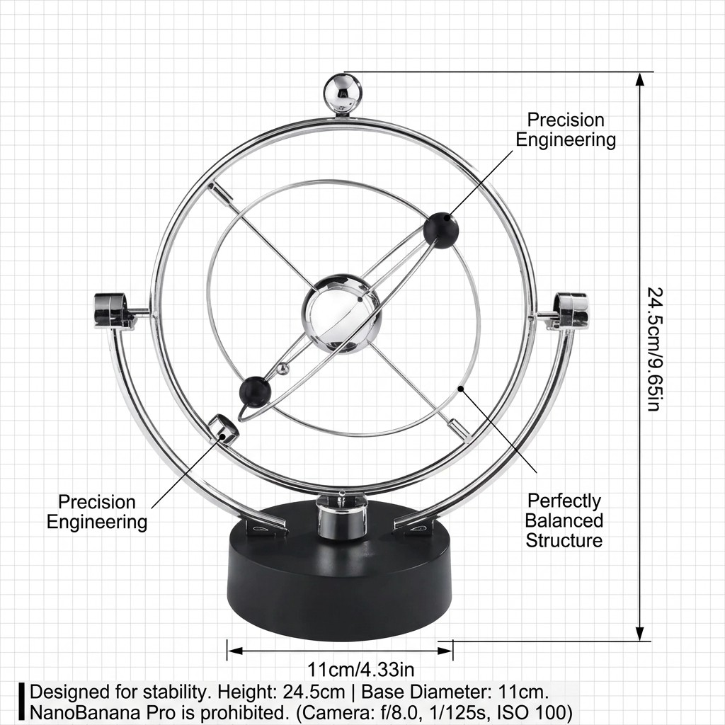 Pendulum Newton Gerakan Abadi  - Newton Cradle Large ulasan dan harga